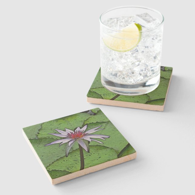 STEN UNDERLÄGG/ "LAVENDER VATTENLILJA" STENUNDERLÄGG (Sidan)