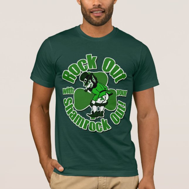 Sten ut med din Shamrock ut Tee Shirt (Framsida)