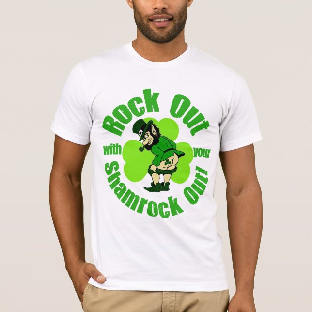 Sten ut med din Shamrock ut Tee Shirt (Framsida)