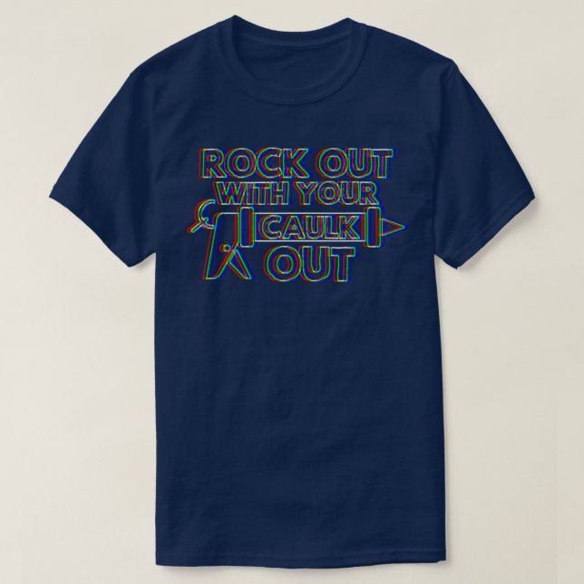Sten ut med kablarna ut byggarbetaren t shirt (Design framsida)