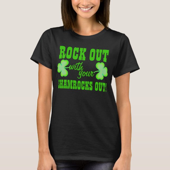 Sten ut på St patricks day T-shirt (Framsida)