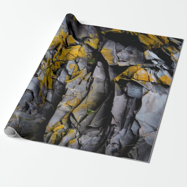 Sten-väggarnas geologi mönster presentpapper (Utrullad)