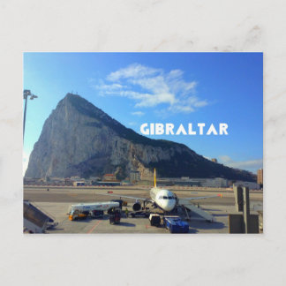Sten vid Gibraltars flygplats Vykort