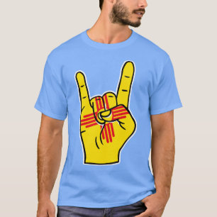 Sten vid New mexico Statlig flagga Sten Hand vid N T Shirt