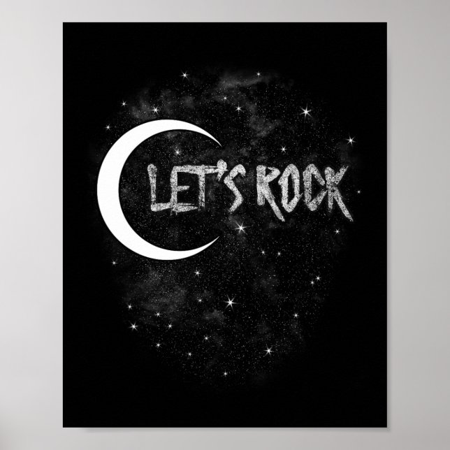 Sten vid Rockstjärnan Måne med ett förbud mot kons Poster (Framsidan)
