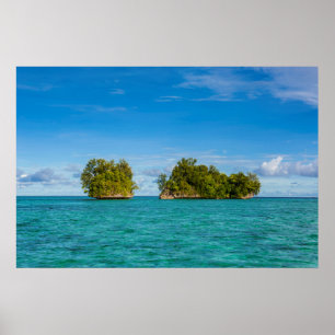 Sten vid Sjölandskapet vid havet Poster