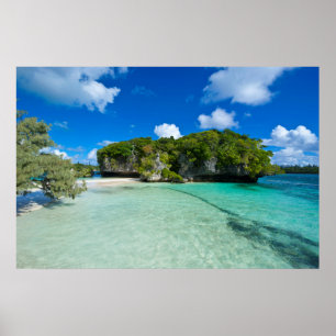 Sten vid stranden poster