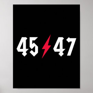 Sten vid trumpetapp 45 47 President Trump Sten Poster