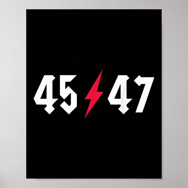 Sten vid trumpetapp 45 47 President Trump Sten Poster (Framsidan)
