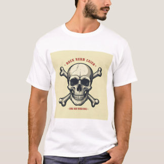 "Sten vid upproret: Fet Skull och Crossbone T-Shi T Shirt