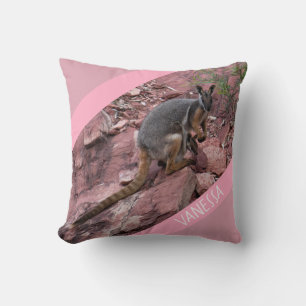 Sten Wallaby och Baby, Rosa Accent Girls Kudde