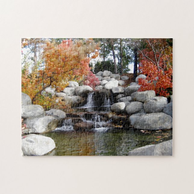 Sten Waterfall liggande Vatten Jigszle Puzzle Pussel (Horisontell)