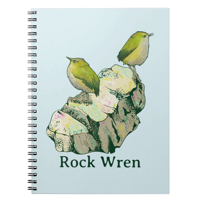 Sten Wren-fåglar Nya Zeeland Anteckningsbok (Framsidan)