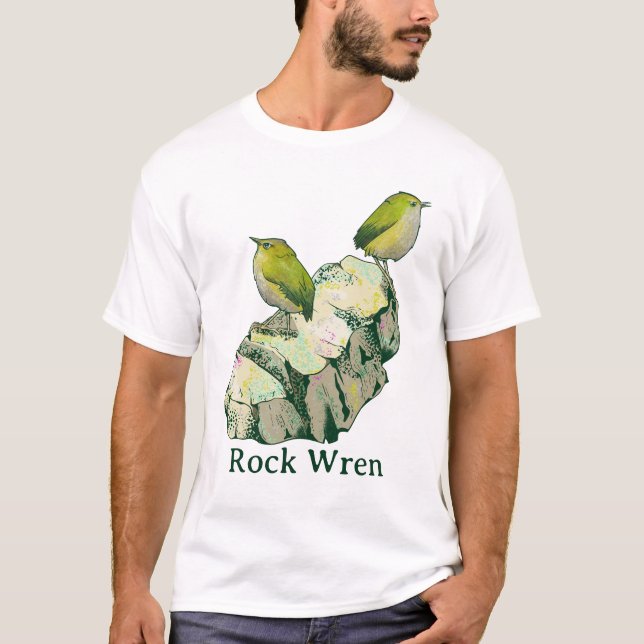 Sten Wren-fåglar Nya Zeeland T Shirt (Framsida)