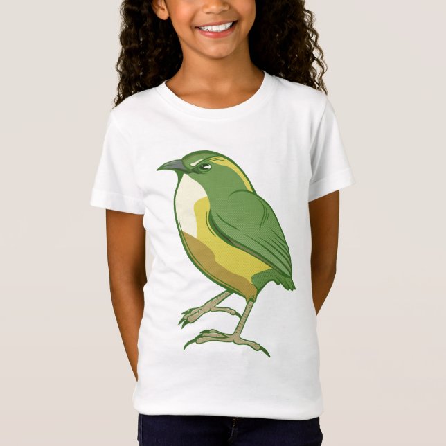 Sten Wren Nya Zeeland Bird T Shirt (Framsida)