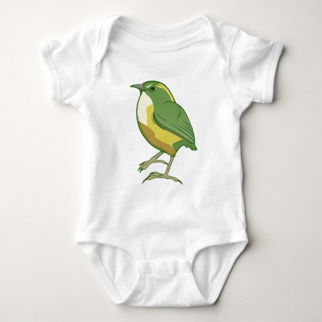 Sten Wren Nya Zeeland Bird T Shirt (Framsida)