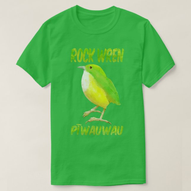 Sten Wren Piwauwau NZ-fågel T Shirt (Design framsida)