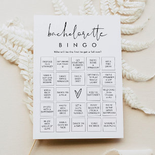 Stena Bachelorette Party Bingo Game Card Inbjudningar