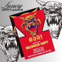 Stena Monster BOO Scary Halloween-inbjudningskort
