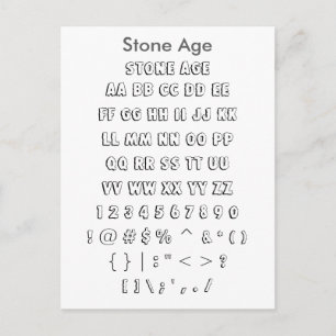 Stenålder - Zazzle-typexempel Lakan Vykort