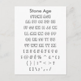 Stenålder - Zazzle-typexempel Lakan Vykort