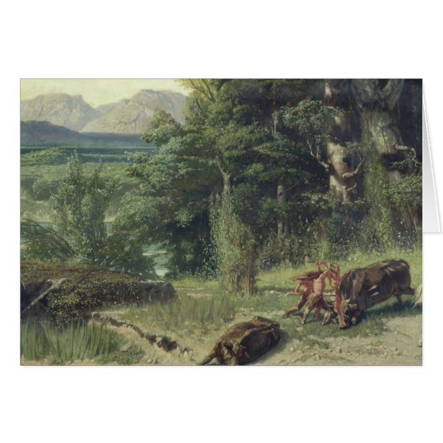Stenåldern Hälsningskort (Framsidan Horizontal)