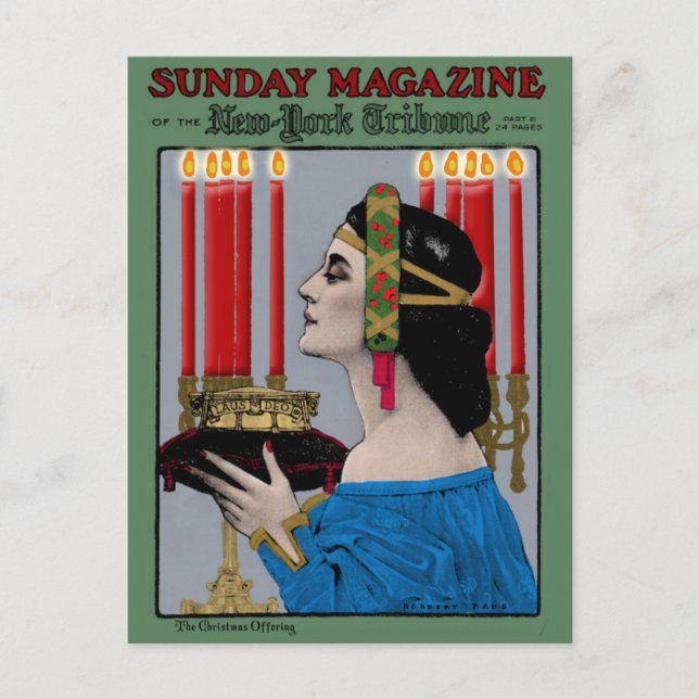 Stenande 1905 års New York Tribune Art Cards Helg Vykort (Framsida)