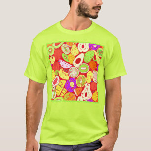 Stenande blandningar av frukt och Mönster. Köp nu T Shirt