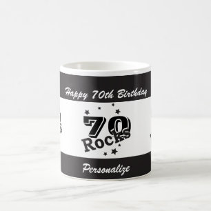Stenar för DIY-ålder- och namnfödelsedag Kaffemugg
