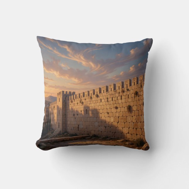 Stenar Från Jerusalem – Jerusalem Vägkonst Kast Kudde (Framsida)