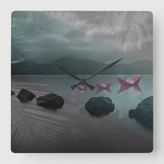 Stenar Fyrkantig Klocka (Framsida)