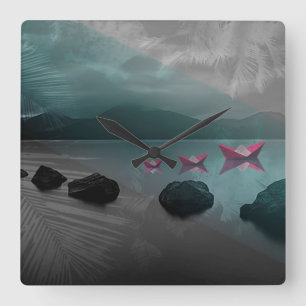 Stenar Fyrkantig Klocka