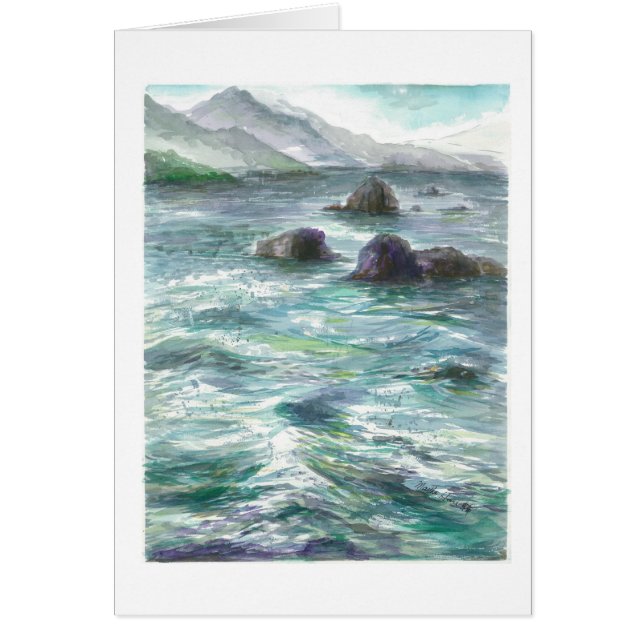 Stenar i det Oregon hav Hälsningskort (Framsidan)