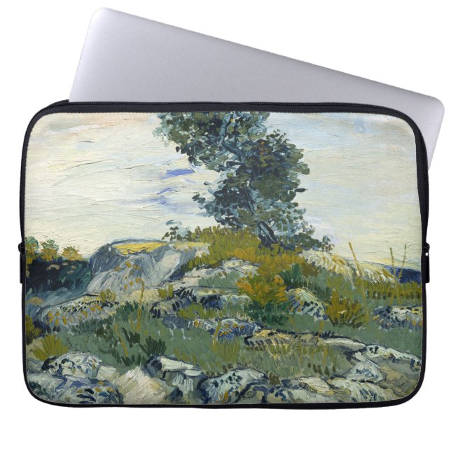 Stenar med ek, Van Gogh Oljemålning Laptop Fodral (Framsidan)