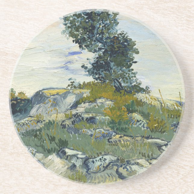 Stenar med ek, Van Gogh Oljemålning Underlägg (Framsidan)