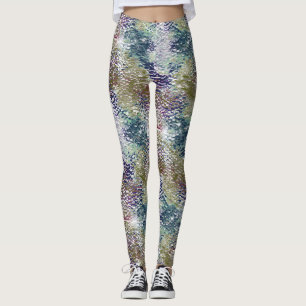 Stenar och stänk av färg under hammarglas leggings