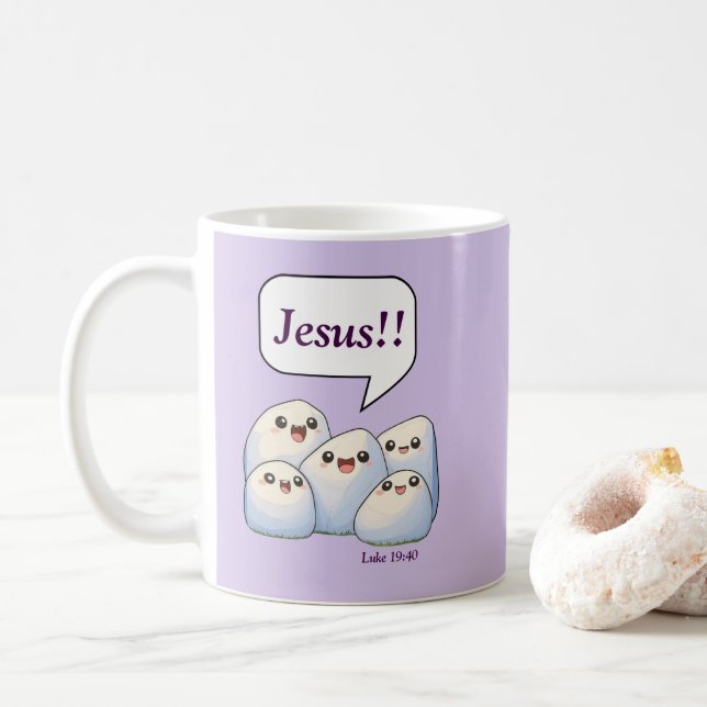 Stenar ropar ut hans namn kaffemugg (Med munk)