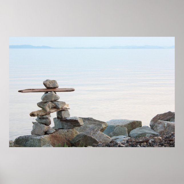 stenar vid strand poster (Framsidan)
