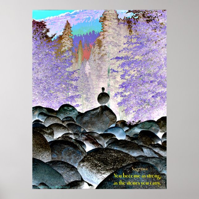 Stenarna du bär poster (Framsidan)