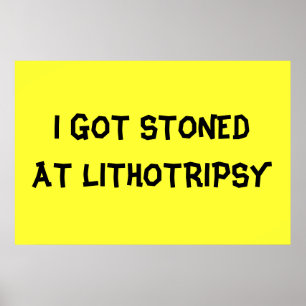 STENAT PÅ LITHOTRIPSY POSTER