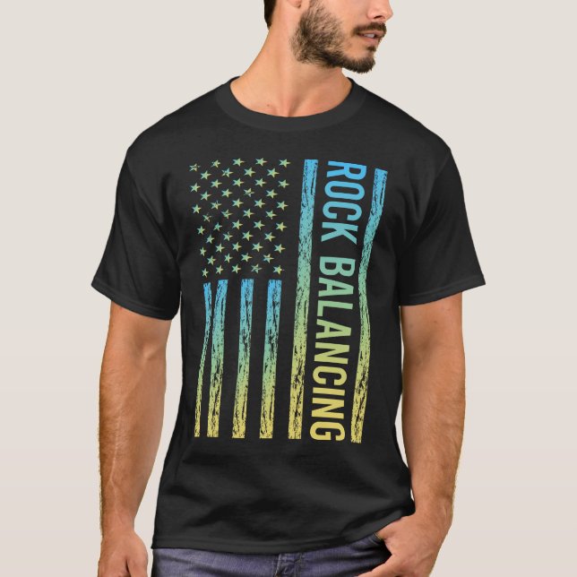 Stenbalansering Sten Stenar Klippor Stapling Balan T Shirt (Framsida)