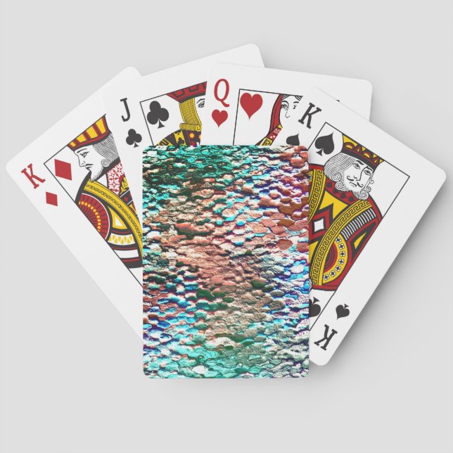 Stenbas med rostad mortel och stänk casinokort (Baksidan)