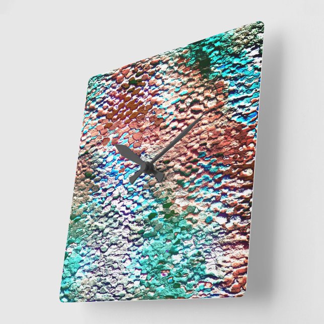 Stenbas med rostad mortel och stänk fyrkantig klocka (Vinkel)