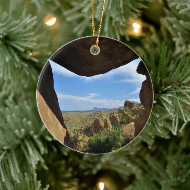 Stenbildande, stor krökningnationalpark, TX Julgransprydnad Keramik (Träd)