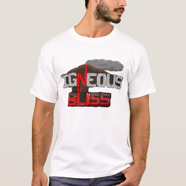 Stenbildning är Lycka Vulkan T-shirt (Framsida)
