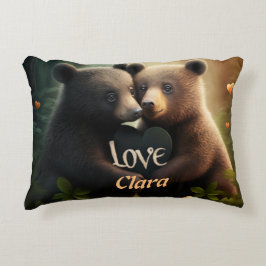 Stenbjörnar i kärlek kramper prydnadskudde