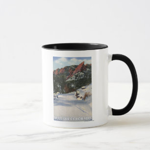 Stenblock Colorado - Flatirons i vinter Mugg