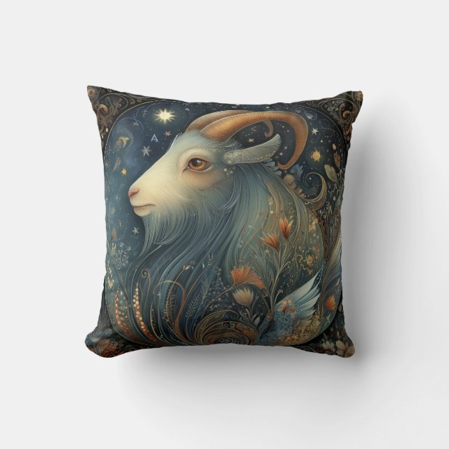 Stenbock Get Zodiak Astrologi Celestial Födelsedag Kudde (Framsida)
