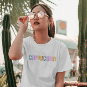 Stenbocken födelsedag modern färgrik enkel t shirt