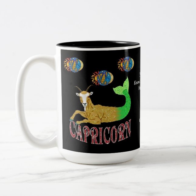 Stenbocken Födelsemärke Zodiakmugg Två-Tonad Mugg (Vänster)